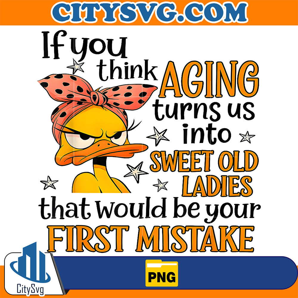 duck-if-you-think-aging-turns-us-into-sweet-old-ladies-that-would-be-your-first-mistake-png