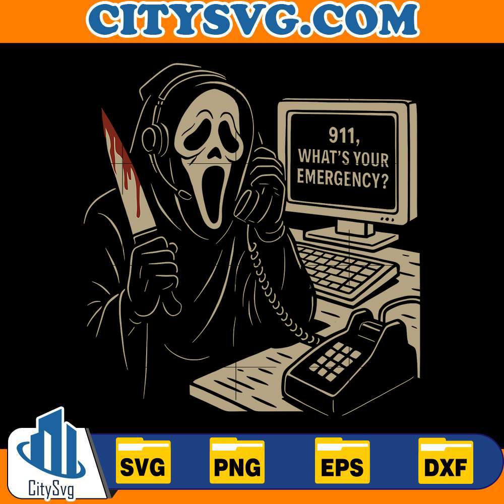 ghostface-911-call-halloween-svg