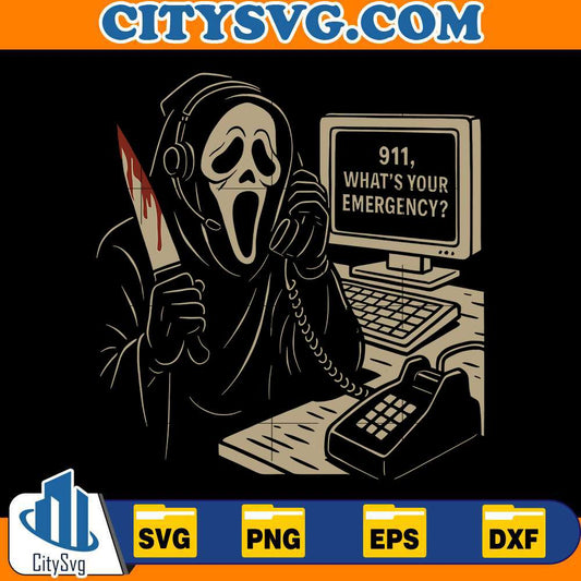 ghostface-911-call-halloween-svg