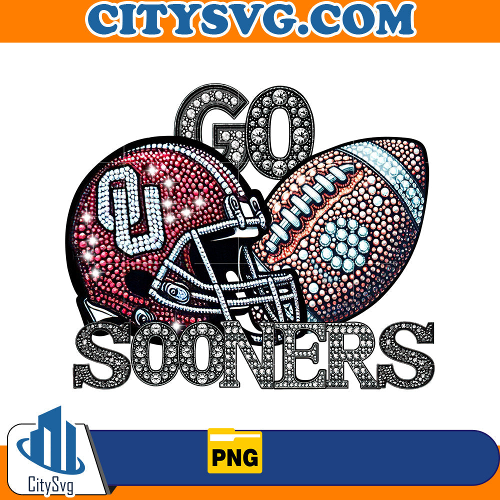 Go Sooners Faux Sequin Png CitySvg