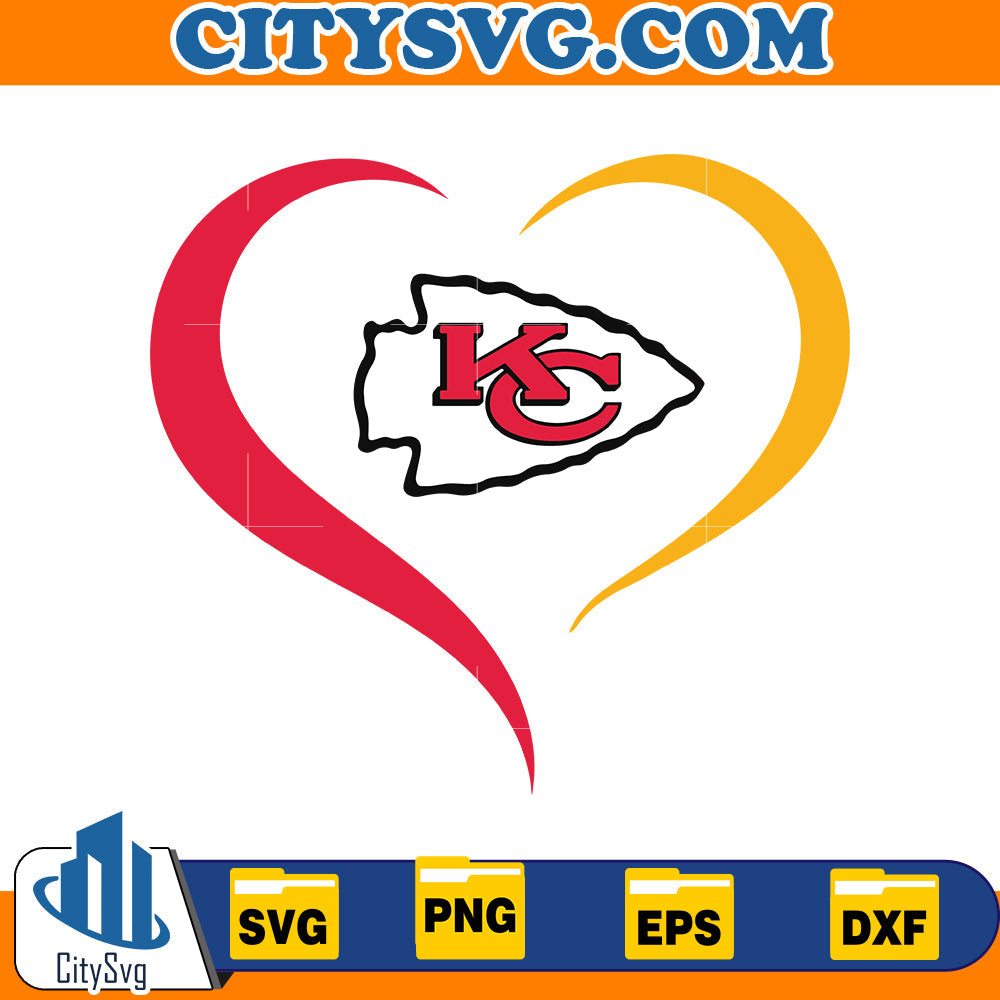 Heart Chiefs Svg