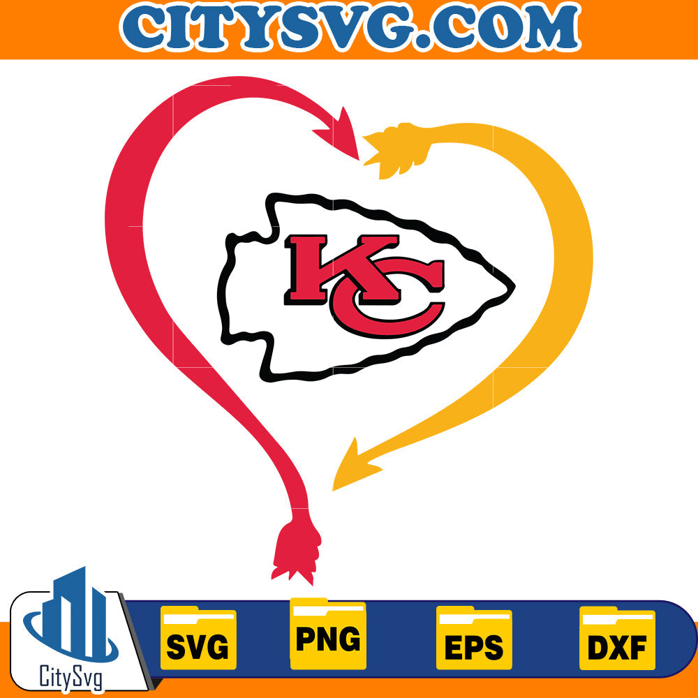 Heart Chiefs Svg