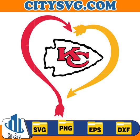 Heart Chiefs Svg