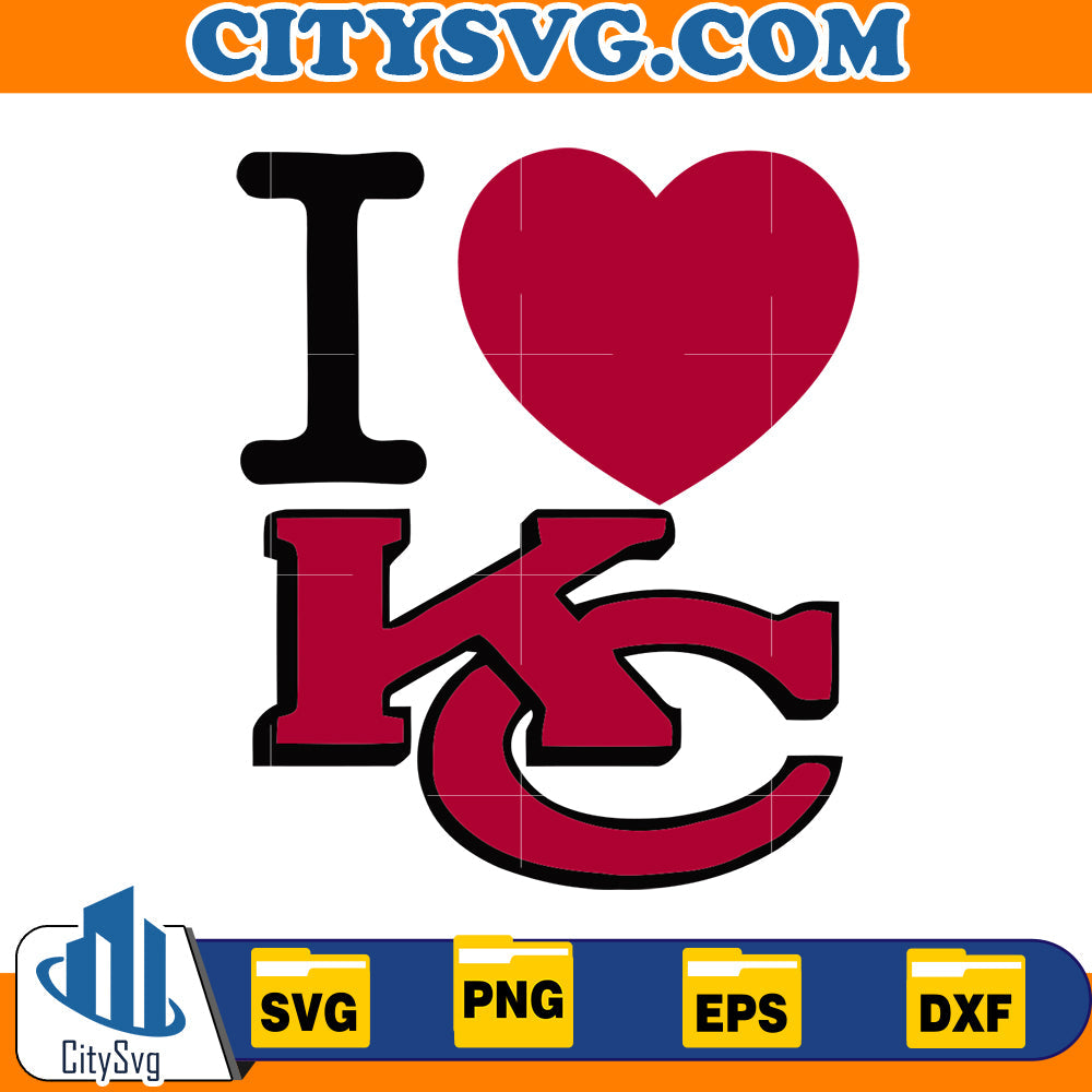 I love KC Chiefs Svg