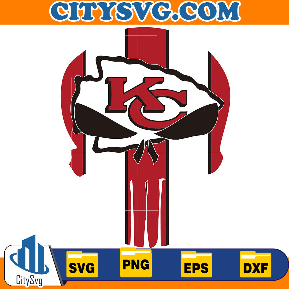 Skull Kansas city chiefs Svg