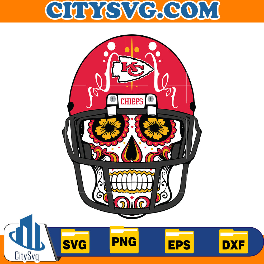 Skull Kansas city chiefs Svg