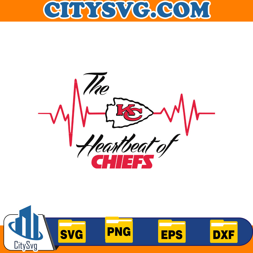 The Heartbeat of chiefs Svg