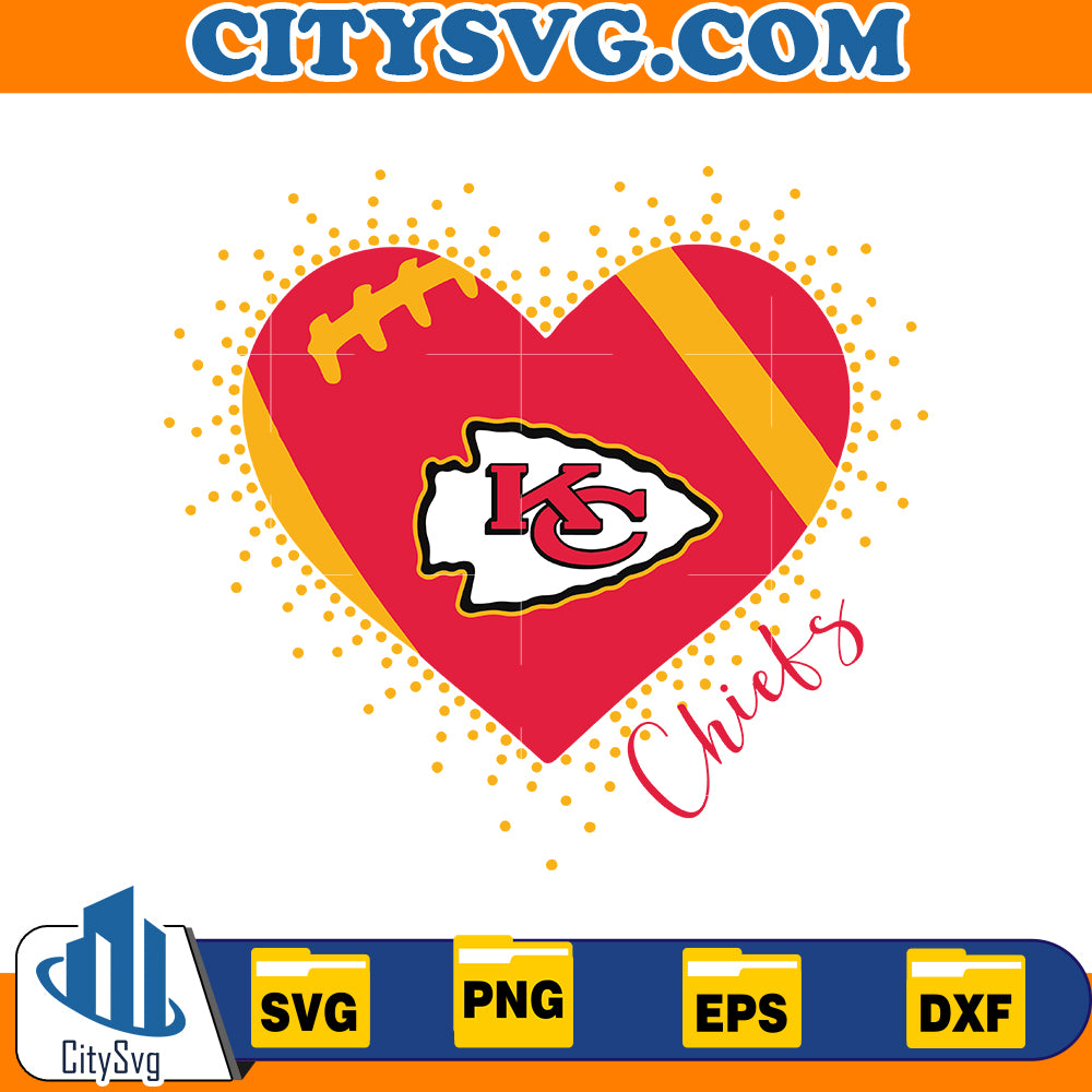 chiefs Heart Svg