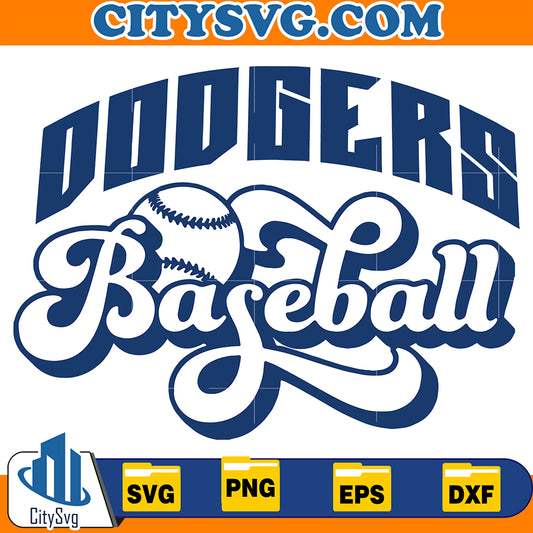 Los Angeles Dodgers Baseball Svg