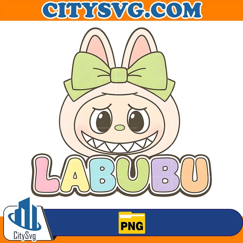 kawaii-pastel-labubu-with-bow-Png