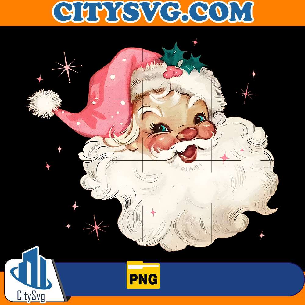 pink-santa-retro-christmas-png