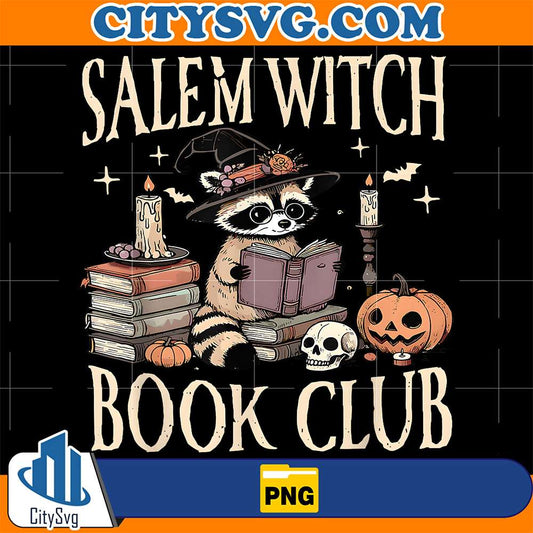 salem-witch-book-club-halloween-raccoon-witch-reading-book-png