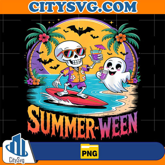 skeleton-ghost-spooky-beach-holiday-summer-party-summerween-png