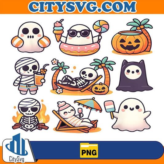 summerween-ghost-pumpkin-summer-halloween-spooky-season-png
