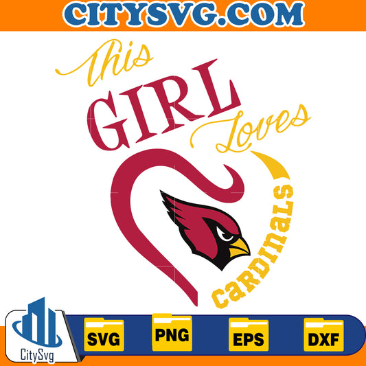 This Girl Loves Arizona Cardinals Svg