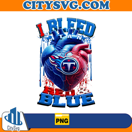 I Bleed Red & Blue Titans Png